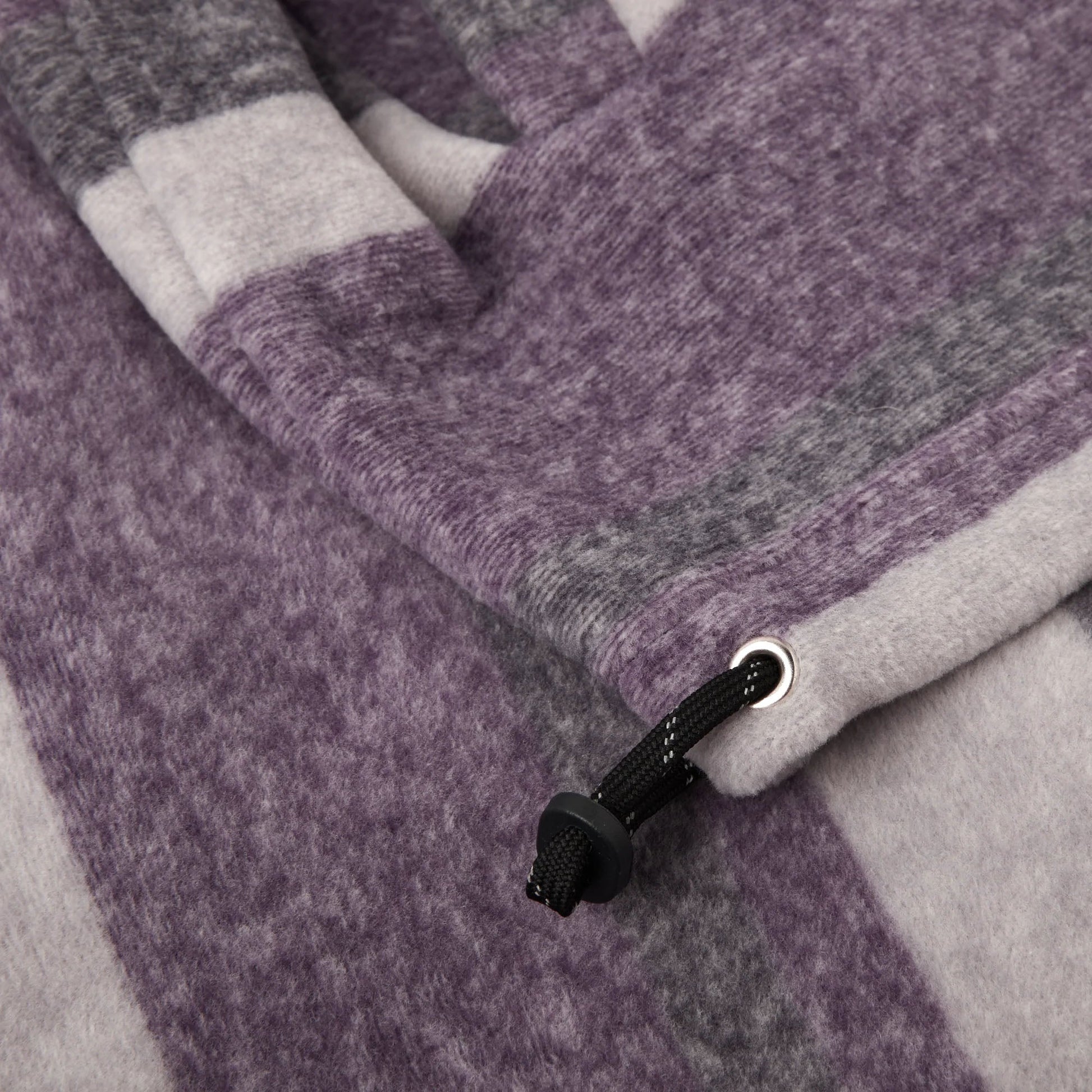 Polar Stripe Fleece Pullover, dark violet - Tiki Room Skateboards - 3
