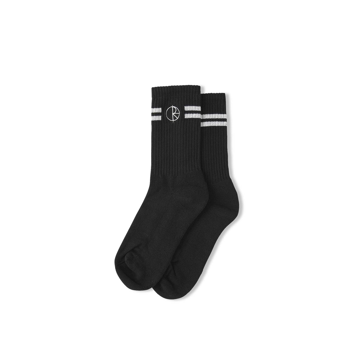 Polar Stroke Logo Socks, black - Tiki Room Skateboards - 1