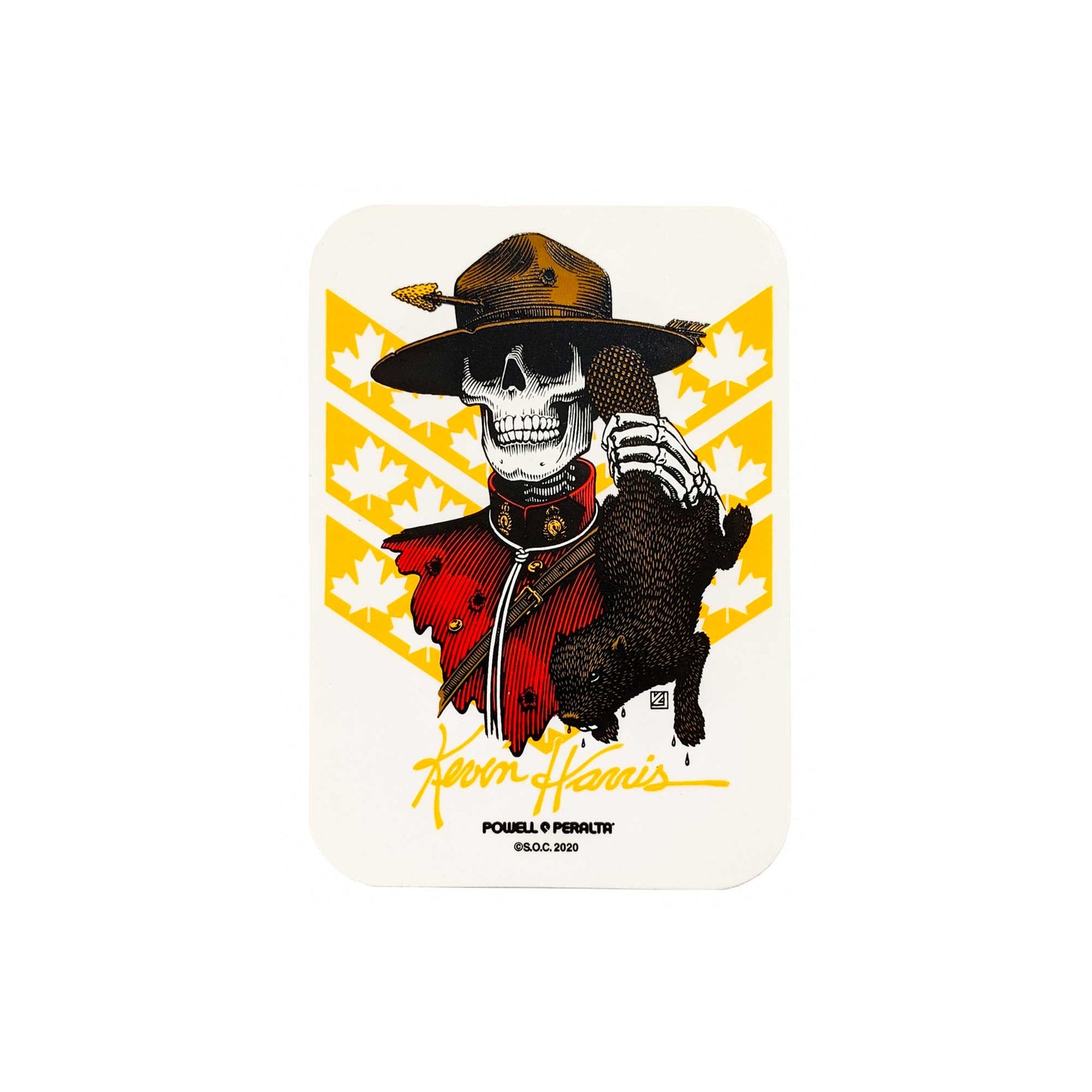 Powell Peralta Harris Mountie sticker - Tiki Room Skateboards - 1