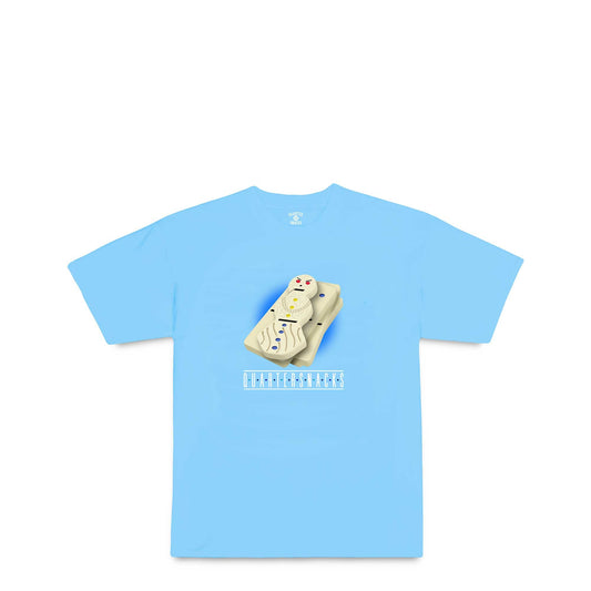 Quarter Snacks Domino Tee, light blue - Tiki Room Skateboards - 1
