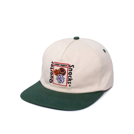 Quartersnacks Party Cap, cream/green