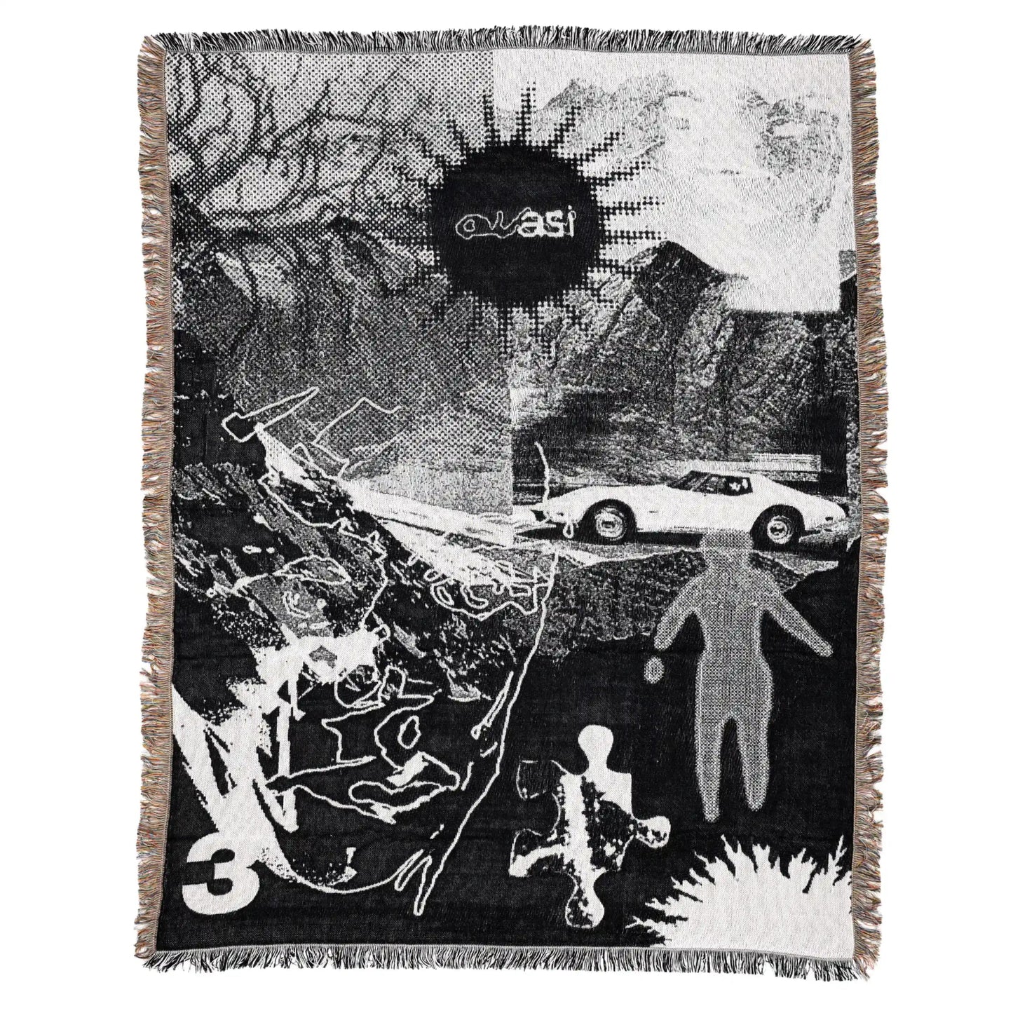 Quasi Hard Dream Blanket, black & white