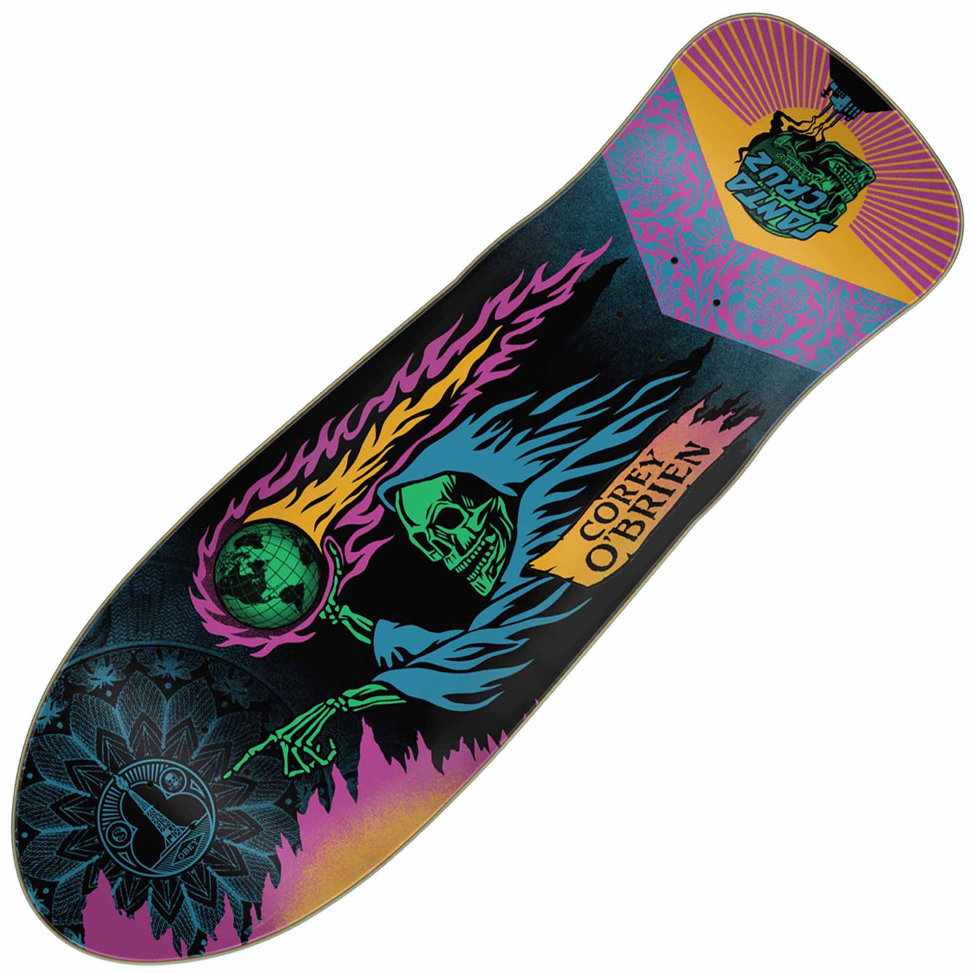 Santa Cruz Obrien Reaper By Shepard Fairey Reissue Deck (9.85”x30") - Tiki Room Skateboards - 1