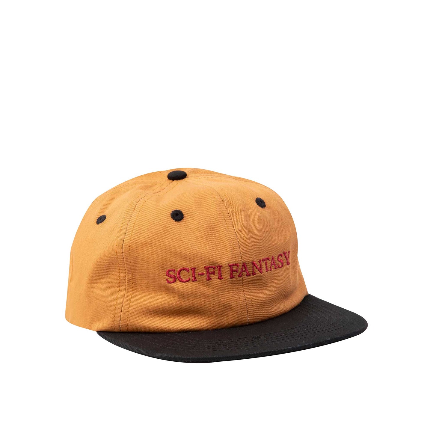 Sci-Fi Fantasy Flat Logo Hat, brown/black - Tiki Room Skateboards - 1