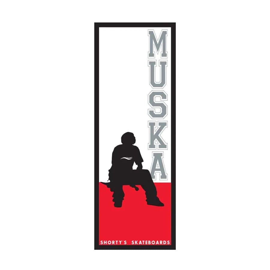 Shorty's Muska Board Sticker (3.6") - Tiki Room Skateboards - 1