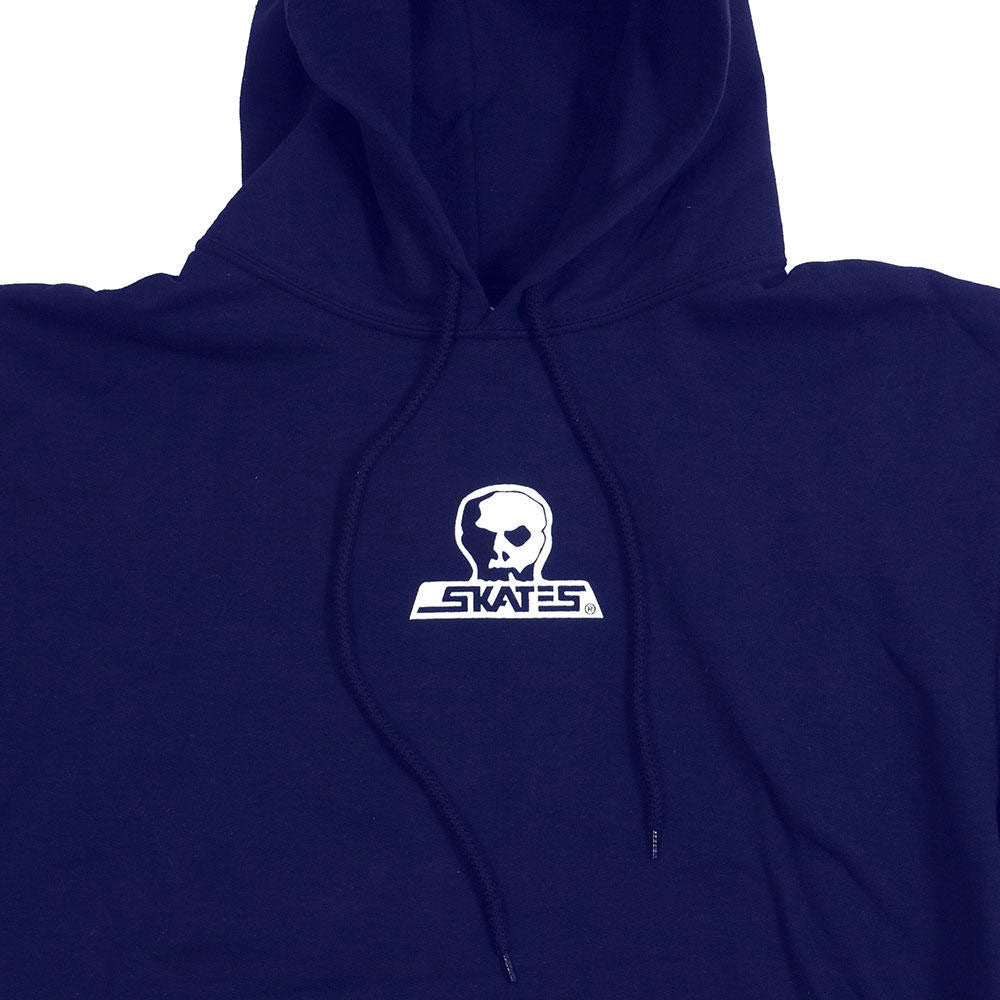 Skull Skates Logo Hood, navy moonset - Tiki Room Skateboards - 3