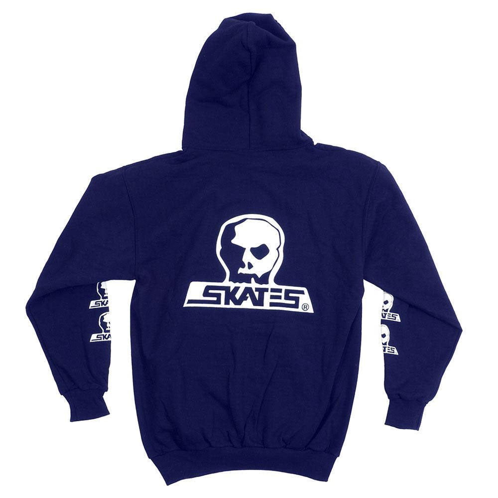 Skull Skates Logo Hood, navy moonset - Tiki Room Skateboards - 2