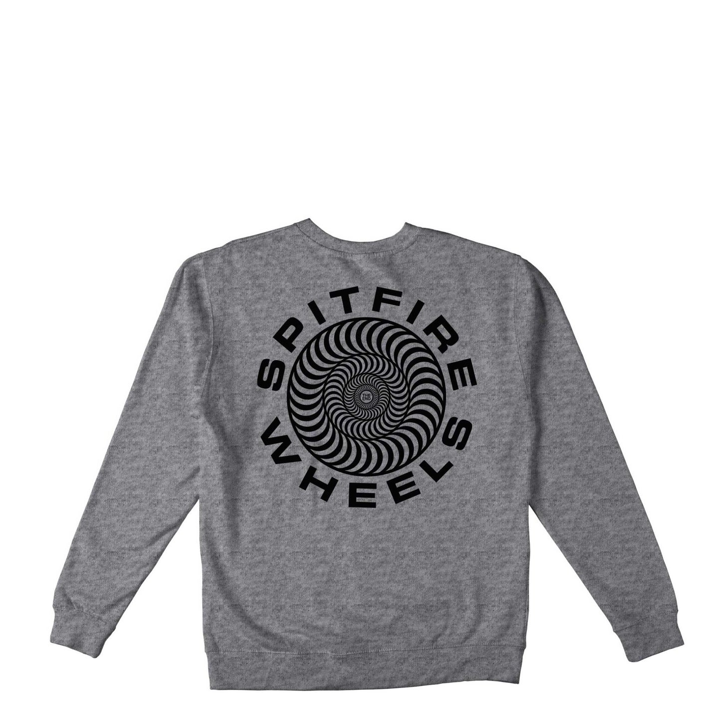 Spitfire Classic 87' Swirl Crewneck Sweatshirt, grey heather w/ black prints - Tiki Room Skateboards - 2