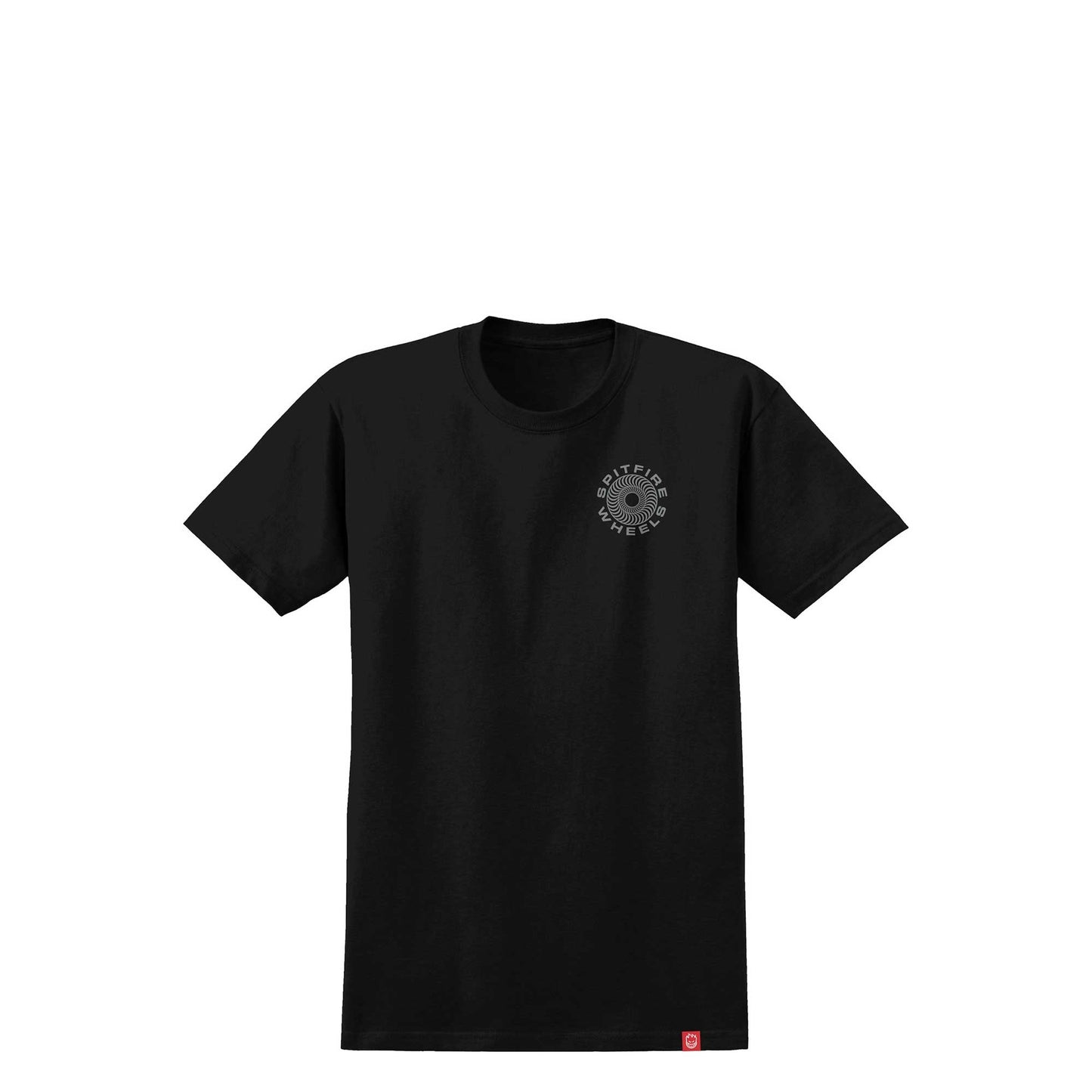 Spitfire Classic 87' Swirl S/S T-Shirt, black w/ silver fleck prints - Tiki Room Skateboards - 1