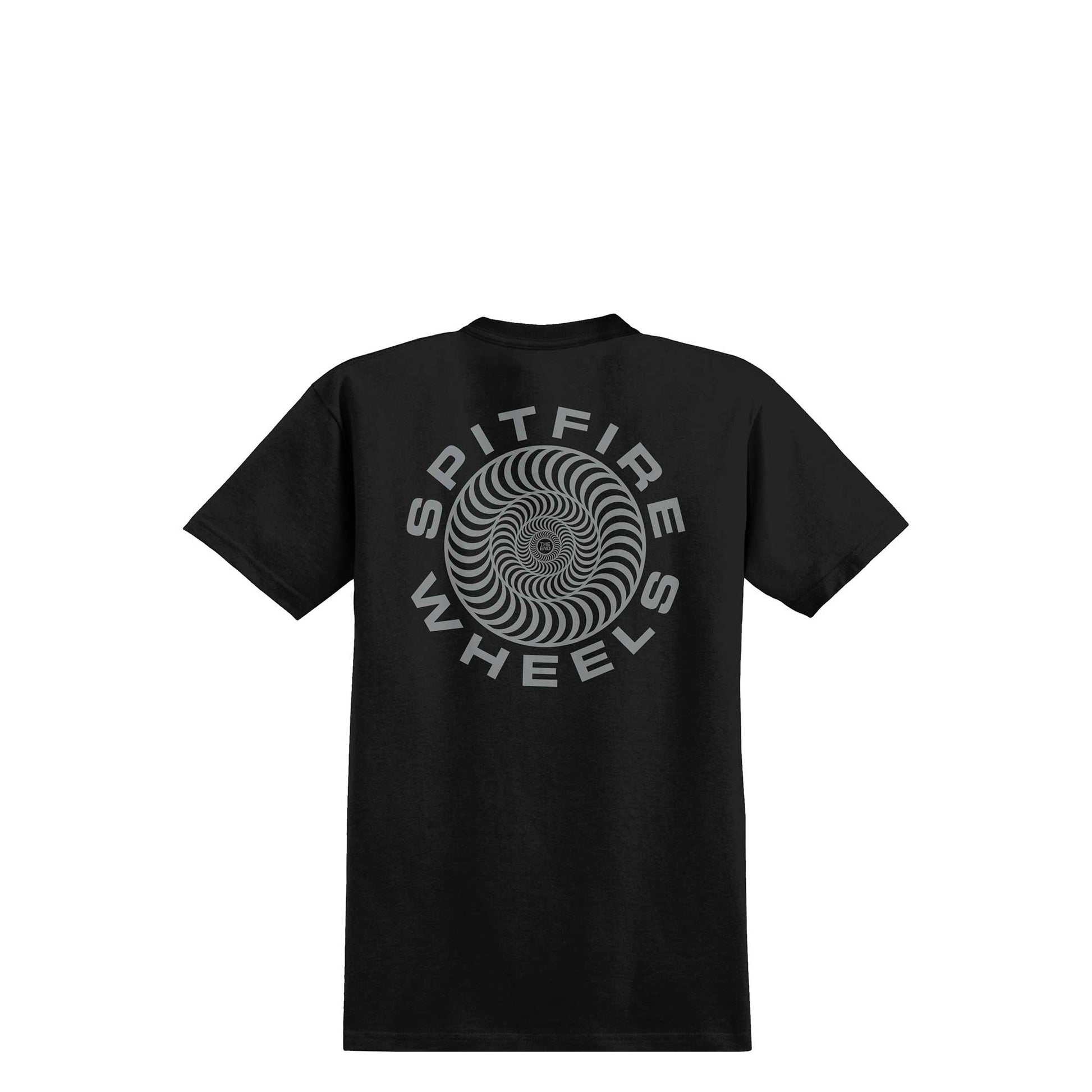 Spitfire Classic 87' Swirl S/S T-Shirt, black w/ silver fleck prints - Tiki Room Skateboards - 2