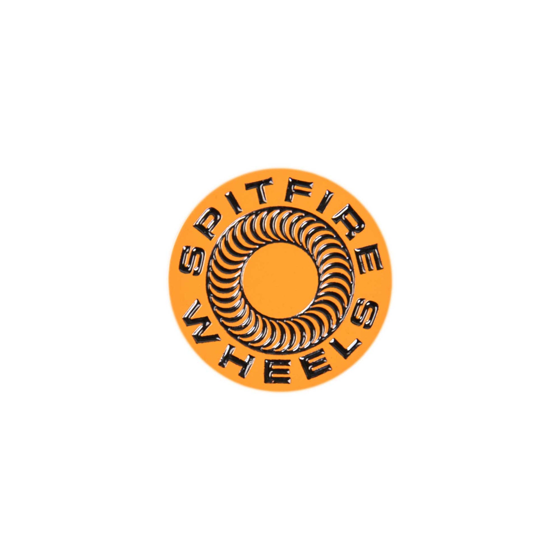 Spitfire Classic Swirl Lapel Pin, orange/black - Tiki Room Skateboards - 1