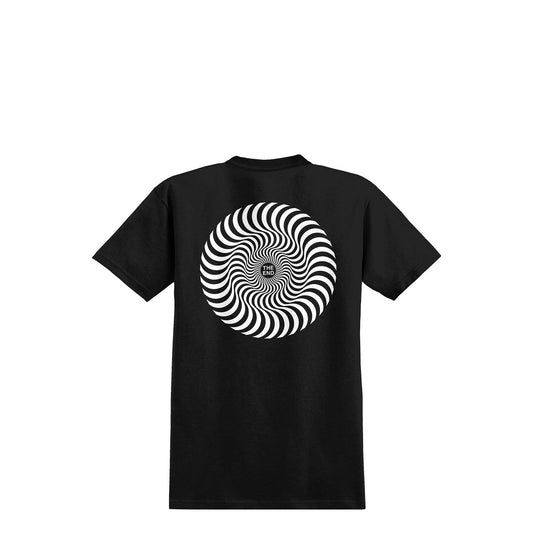 Spitfire Classic Swirl T-Shirt, black w/ white prints - Tiki Room Skateboards - 1