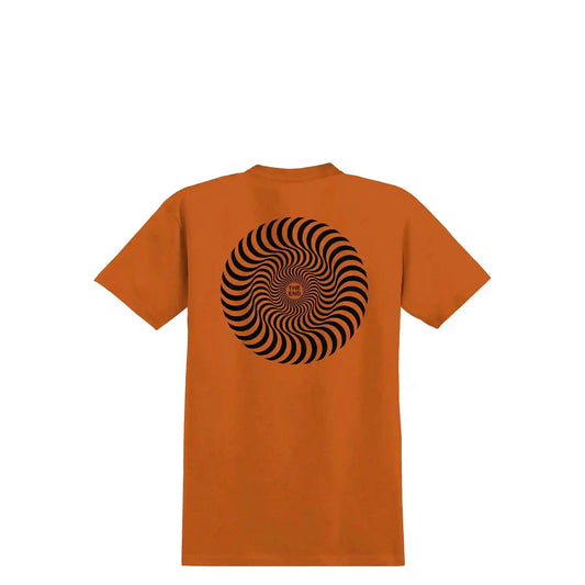 Spitfire Classic Swirl T-Shirt, t. orange w black prints - Tiki Room Skateboards - 1