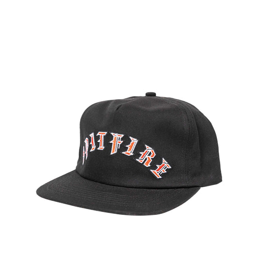 Spitfire Old E Arch Snapback, black/red - Tiki Room Skateboards - 1