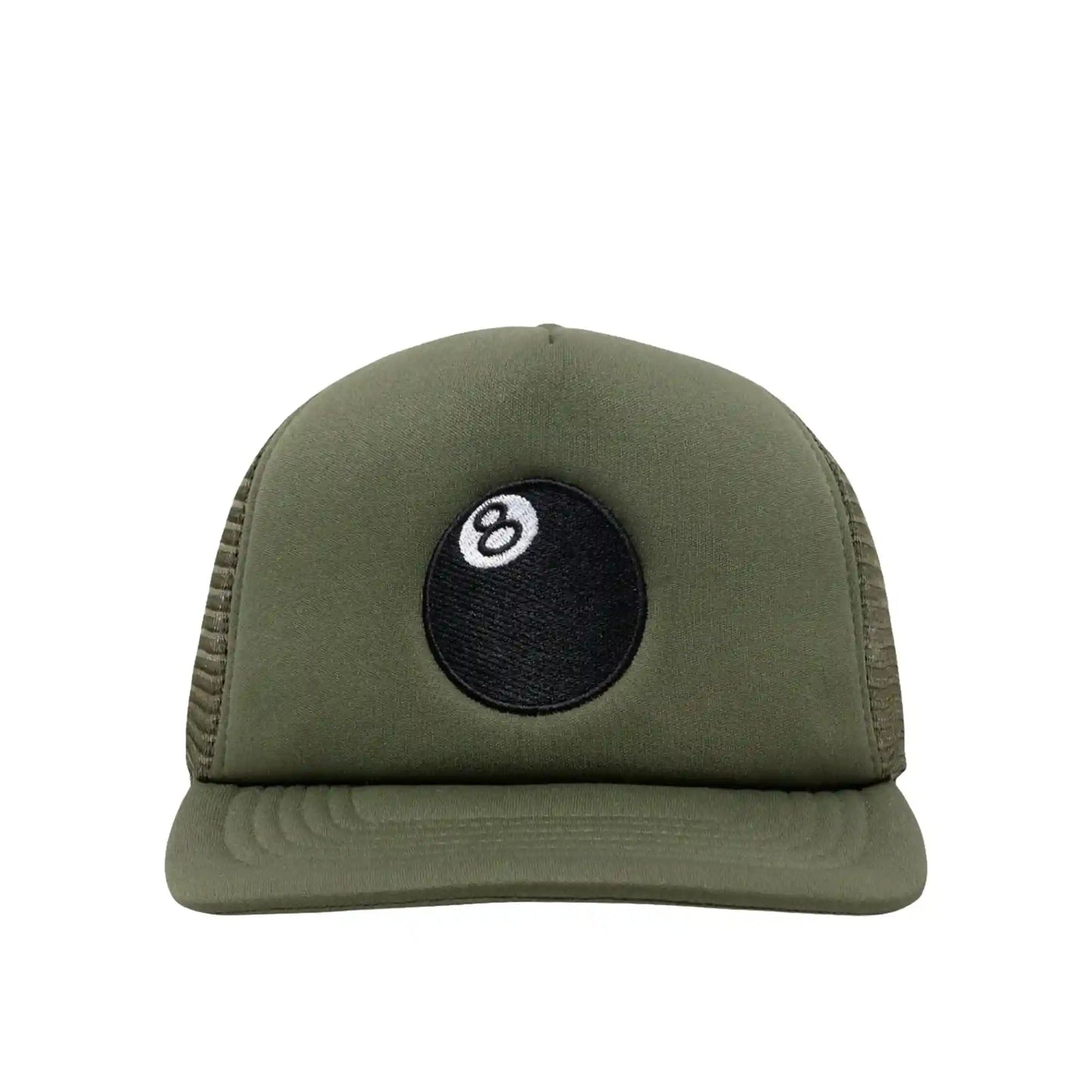 Stussy 8 Ball Trucker Cap, olive - Tiki Room Skateboards - 2