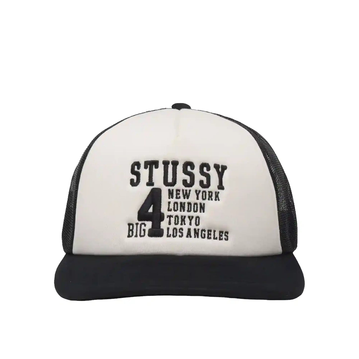 Stussy Big 4 Trucker Cap, black - Tiki Room Skateboards - 3