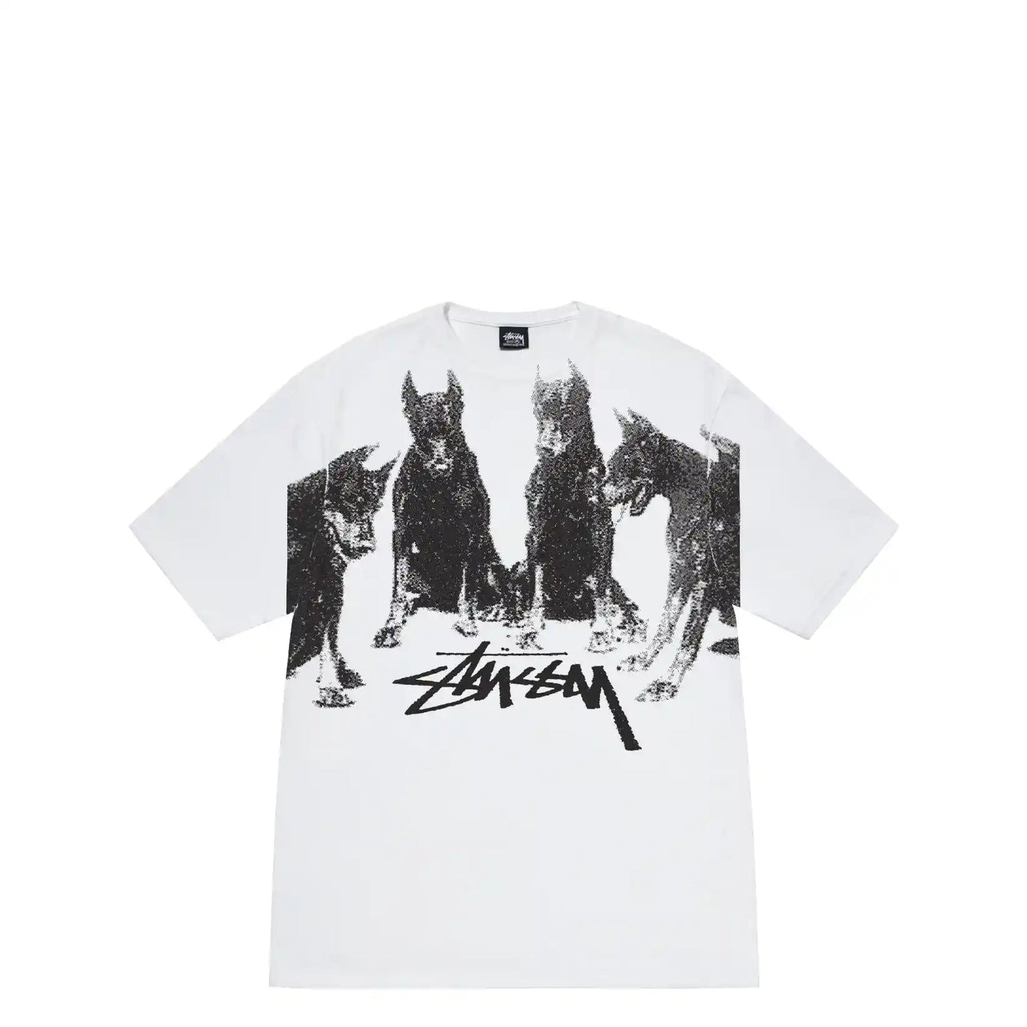 Stussy Dobermans Tee, white - Tiki Room Skateboards - 2