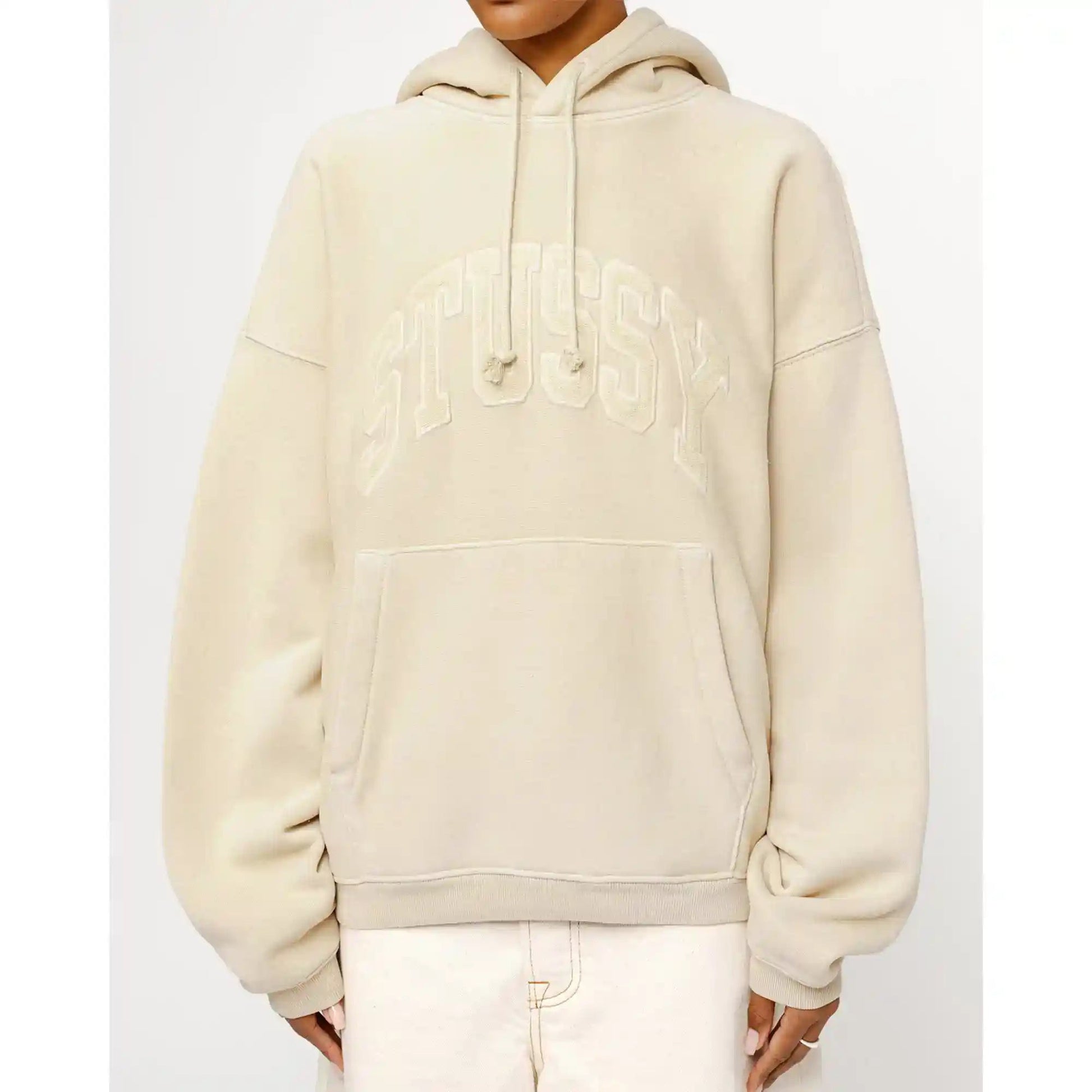 Stussy Embroidered Relaxed Hood, sand - Tiki Room Skateboards - 9