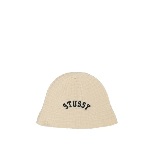 Stussy Waffle Knit Bucket Hat, bone - Tiki Room Skateboards - 1