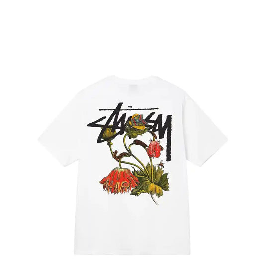 Stussy Withered Flower Tee, white - Tiki Room Skateboards - 1