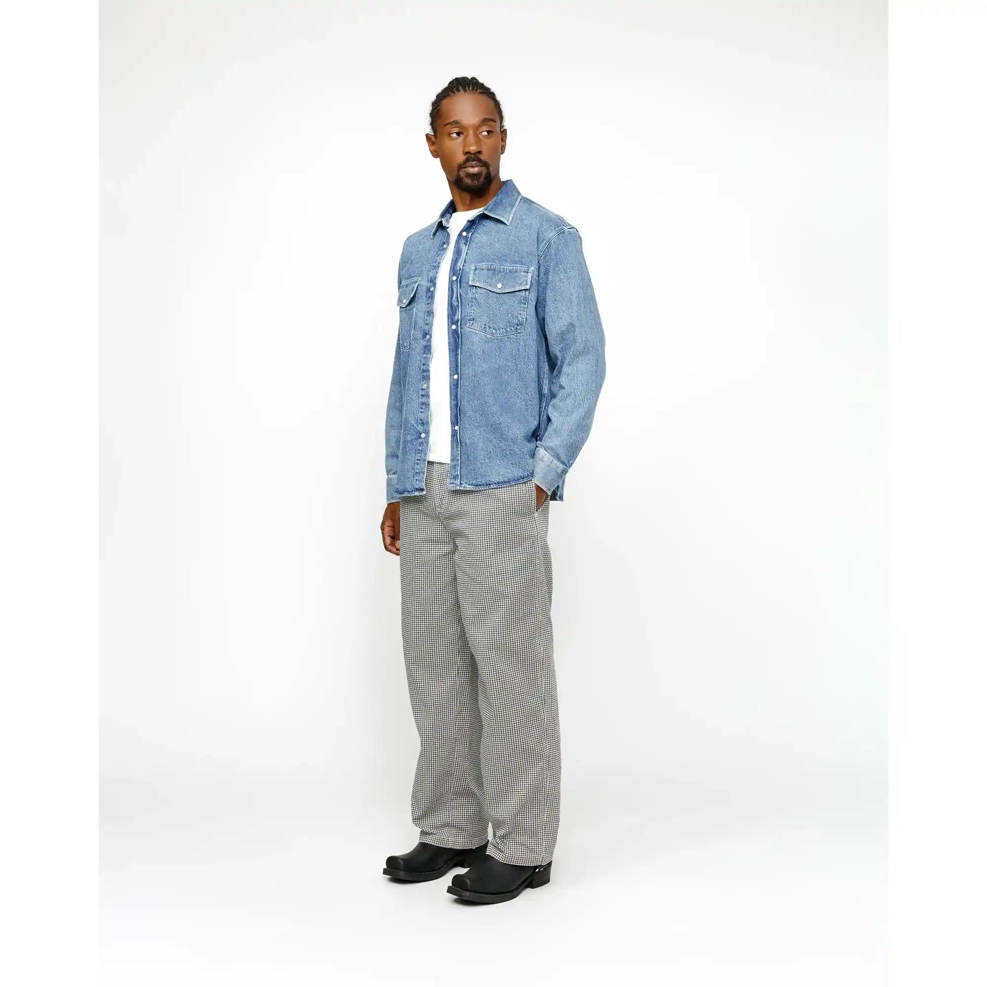 Stussy Workgear Trouser Twill, houndstooth – Tiki Room Skateboards Stussy Workgear Trouser Twill, houndstooth – Tiki Room Skateboards