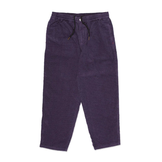 Theories Stamp Lounge Cord Pants, eggplant - Tiki Room Skateboards - 1