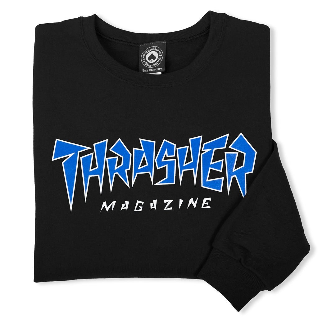 Thrasher Jagged Logo Crew, black - Tiki Room Skateboards - 2