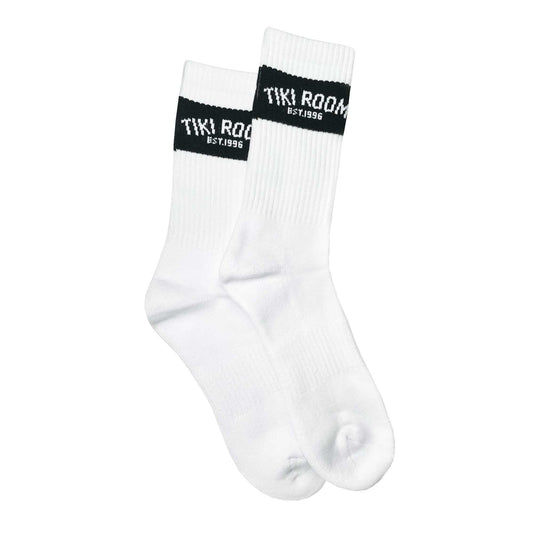 Tiki Room Arch Stripe Socks, white - Tiki Room Skateboards - 1