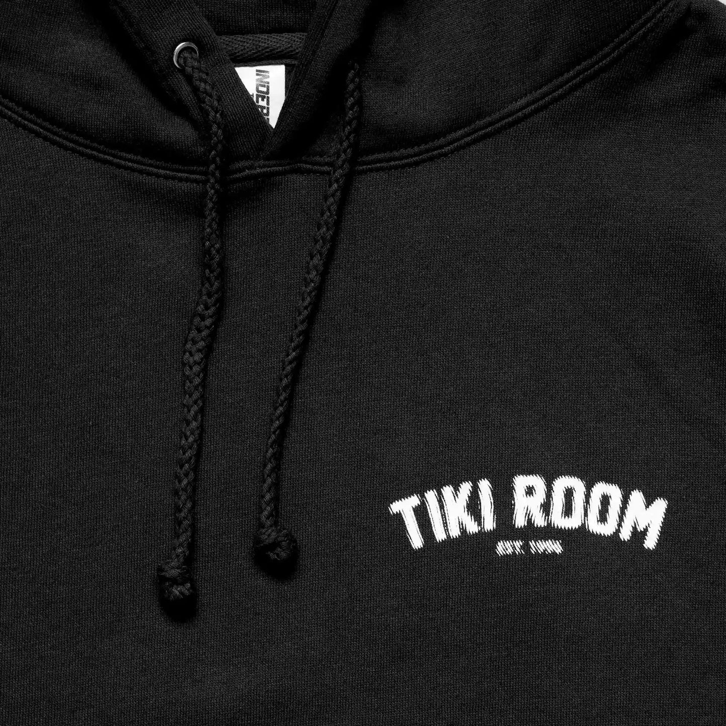 Tiki Room Halftone Arch Hoodie, black - Tiki Room Skateboards - 2