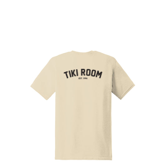 Tiki Room Halftone Arch Tee, sand - Tiki Room Skateboards - 1