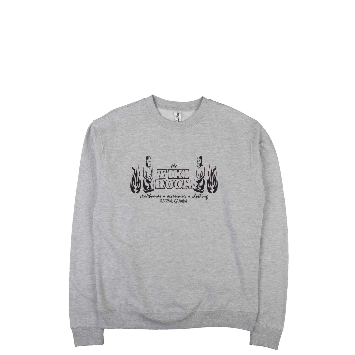 Tiki Room OG Crew Sweatshirt, athletic grey - Tiki Room Skateboards - 1