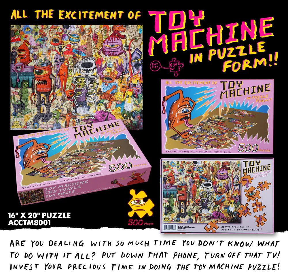 Toy Machine Puzzle (500 Pieces) - Tiki Room Skateboards - 3