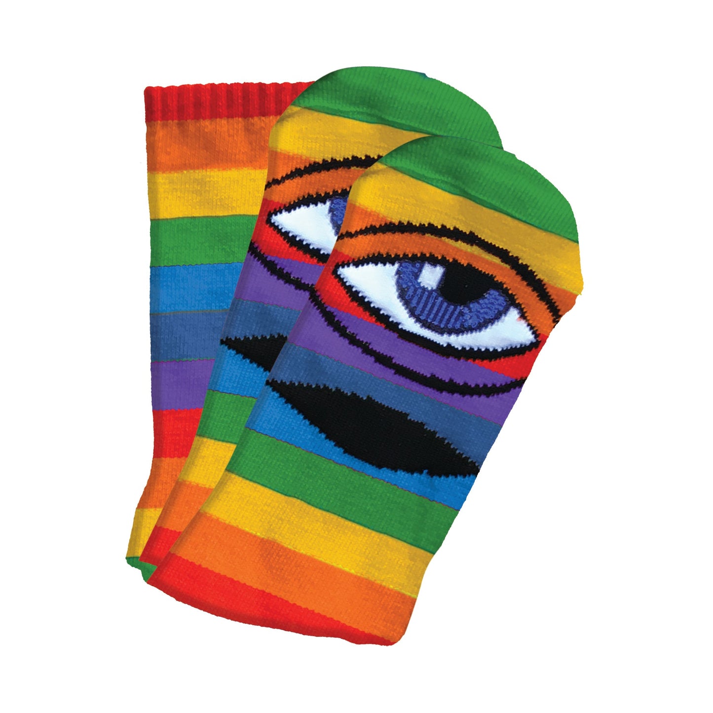 Toy Machine Sect Eye Rainbow Socks - Tiki Room Skateboards - 1