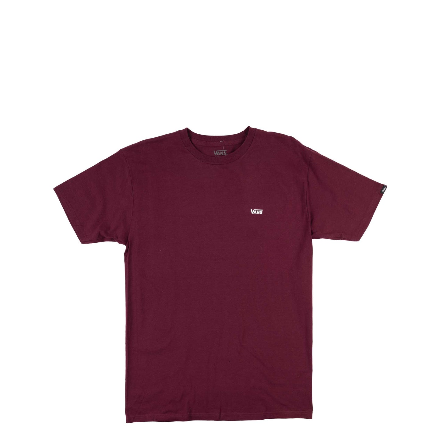 Vans Left Chest Logo Tee, burgundy - Tiki Room Skateboards - 1