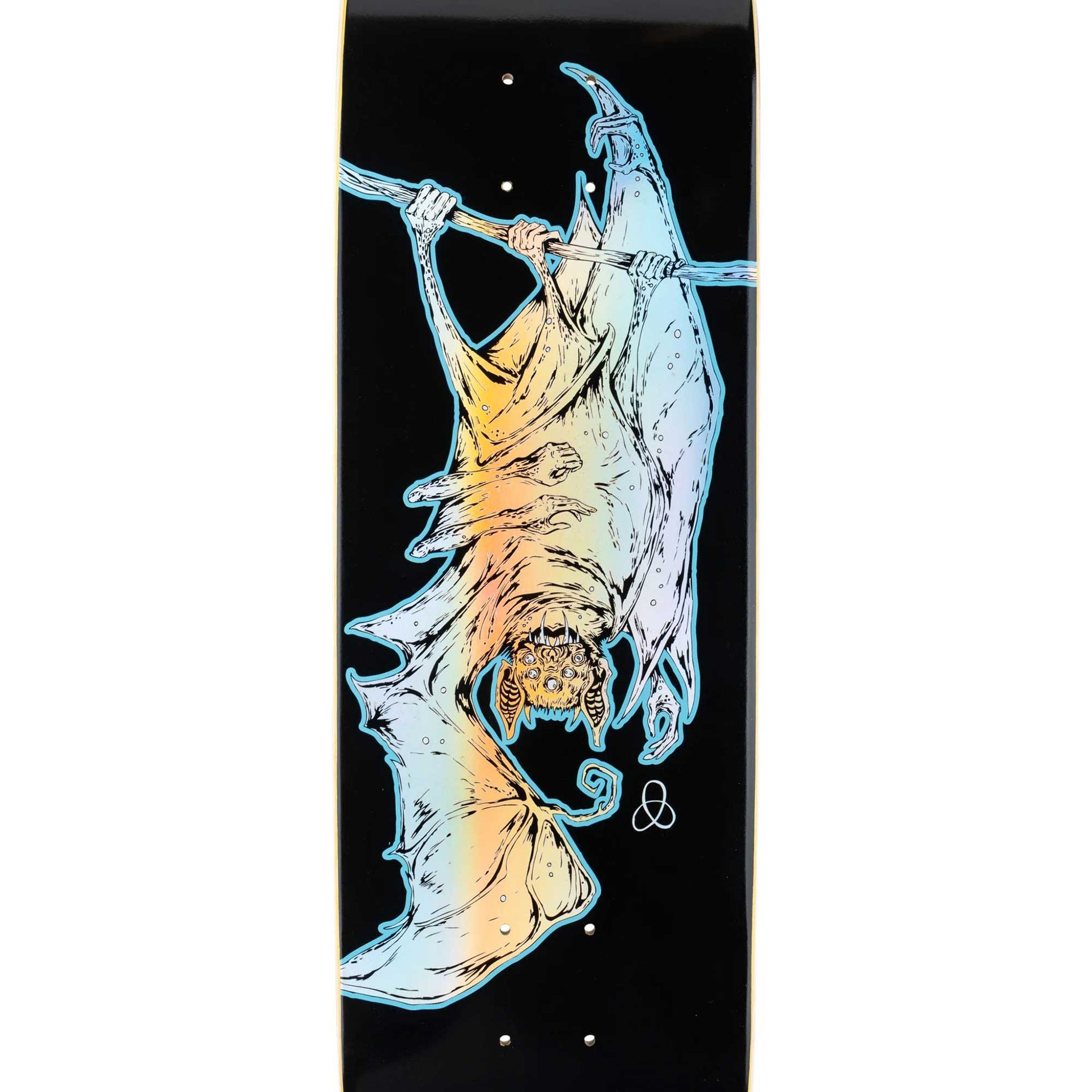Welcome Infinitely Batty Son Of Planchette Deck, Black/Prism Foil (8.38”) - Tiki Room Skateboards - 4