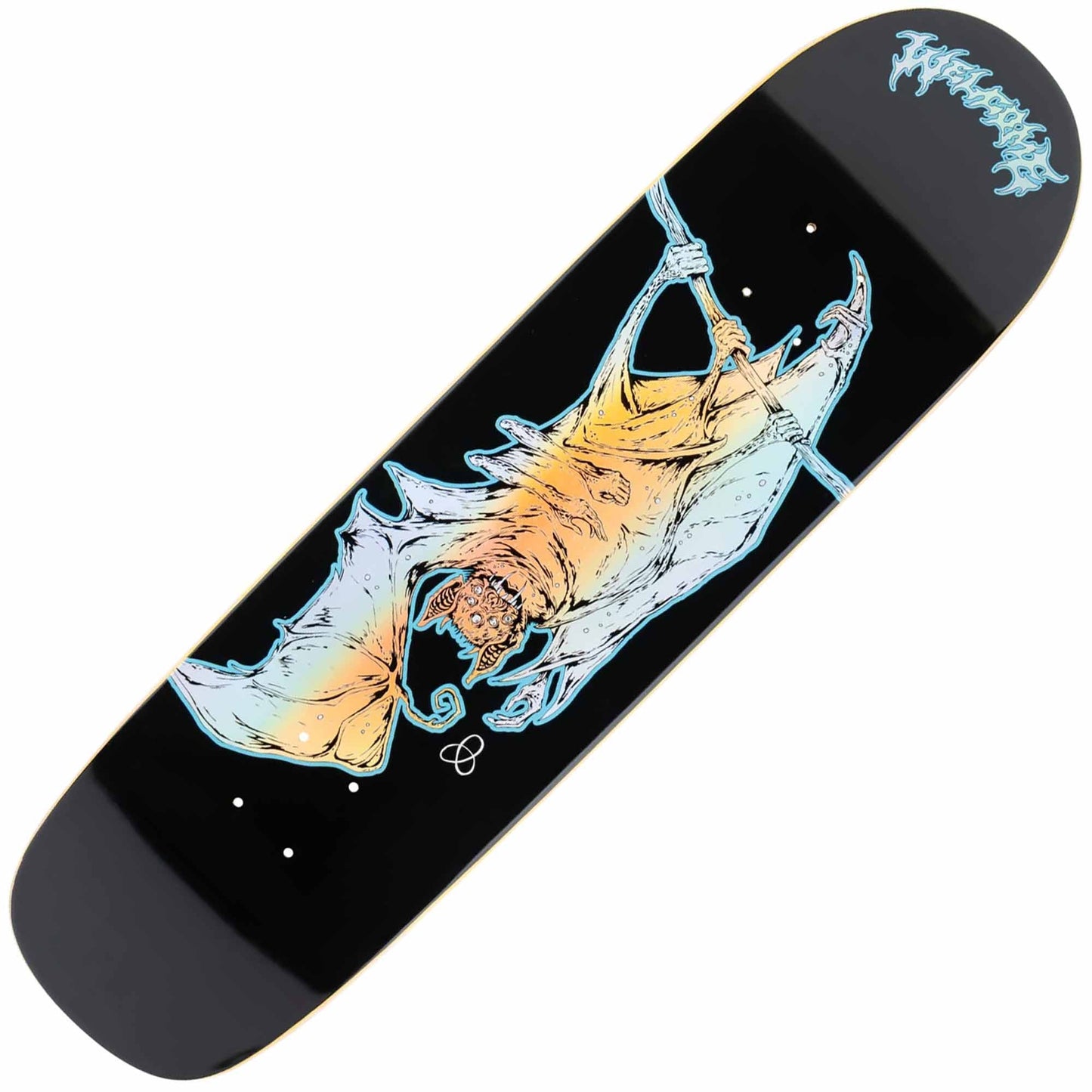 Welcome Infinitely Batty Son Of Planchette Deck, Black/Prism Foil (8.38”) - Tiki Room Skateboards - 1