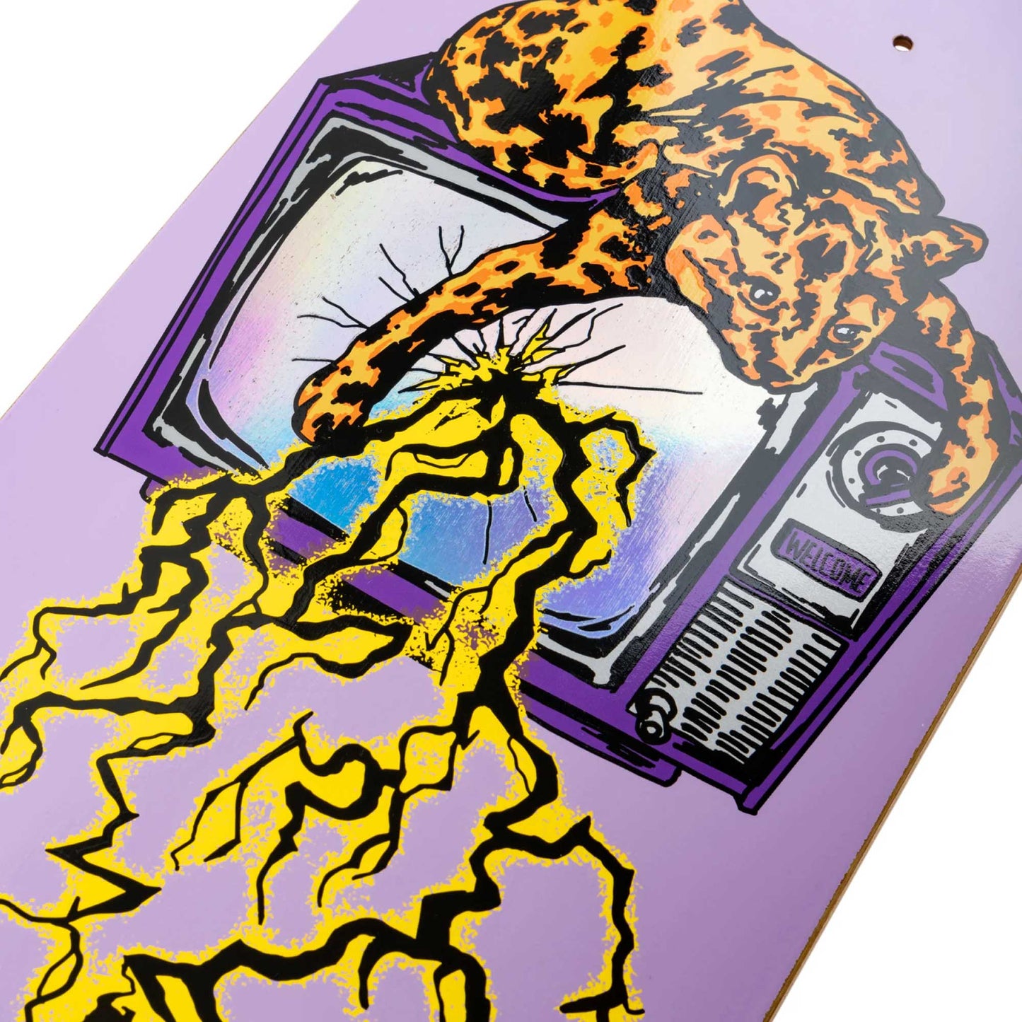 Welcome Nora Static Sphynx Deck, Lavender (8.8”) - Tiki Room Skateboards - 2