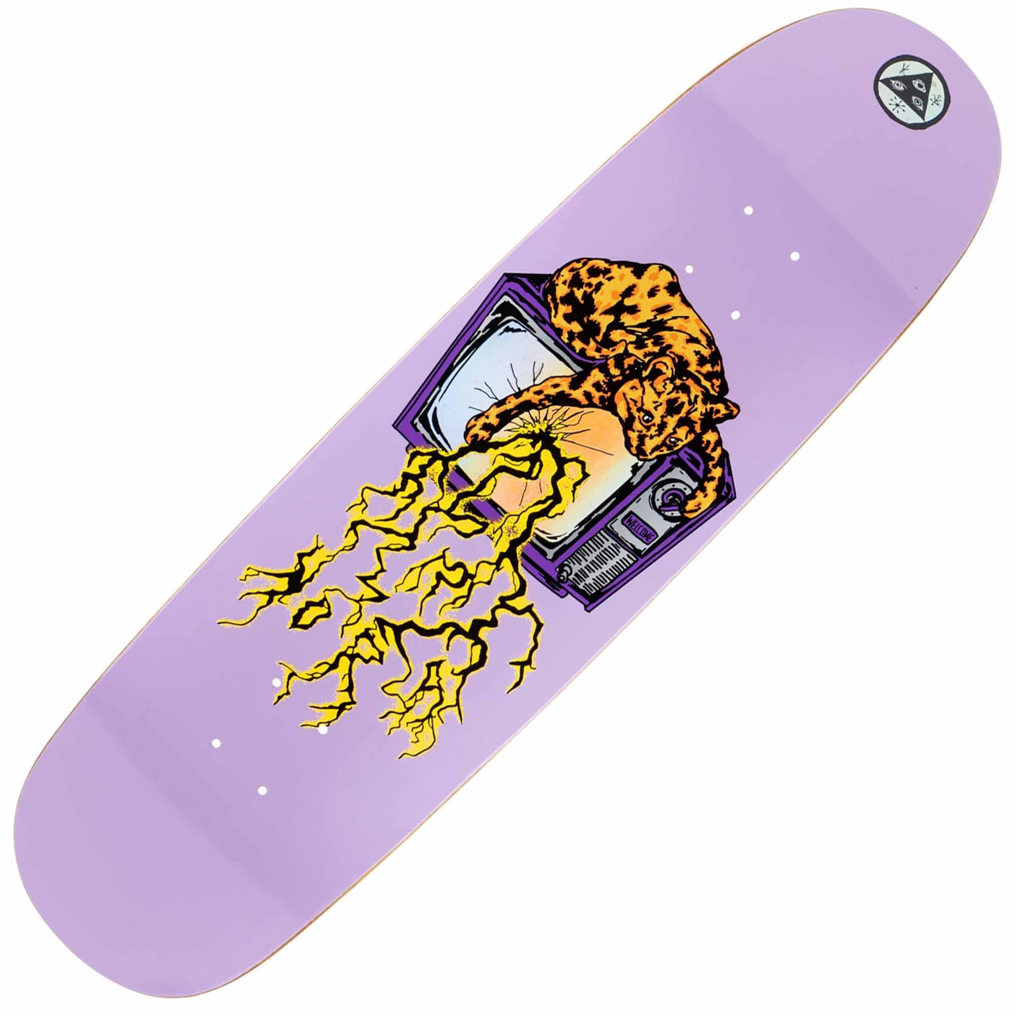Welcome Nora Static Sphynx Deck, Lavender (8.8”) - Tiki Room Skateboards