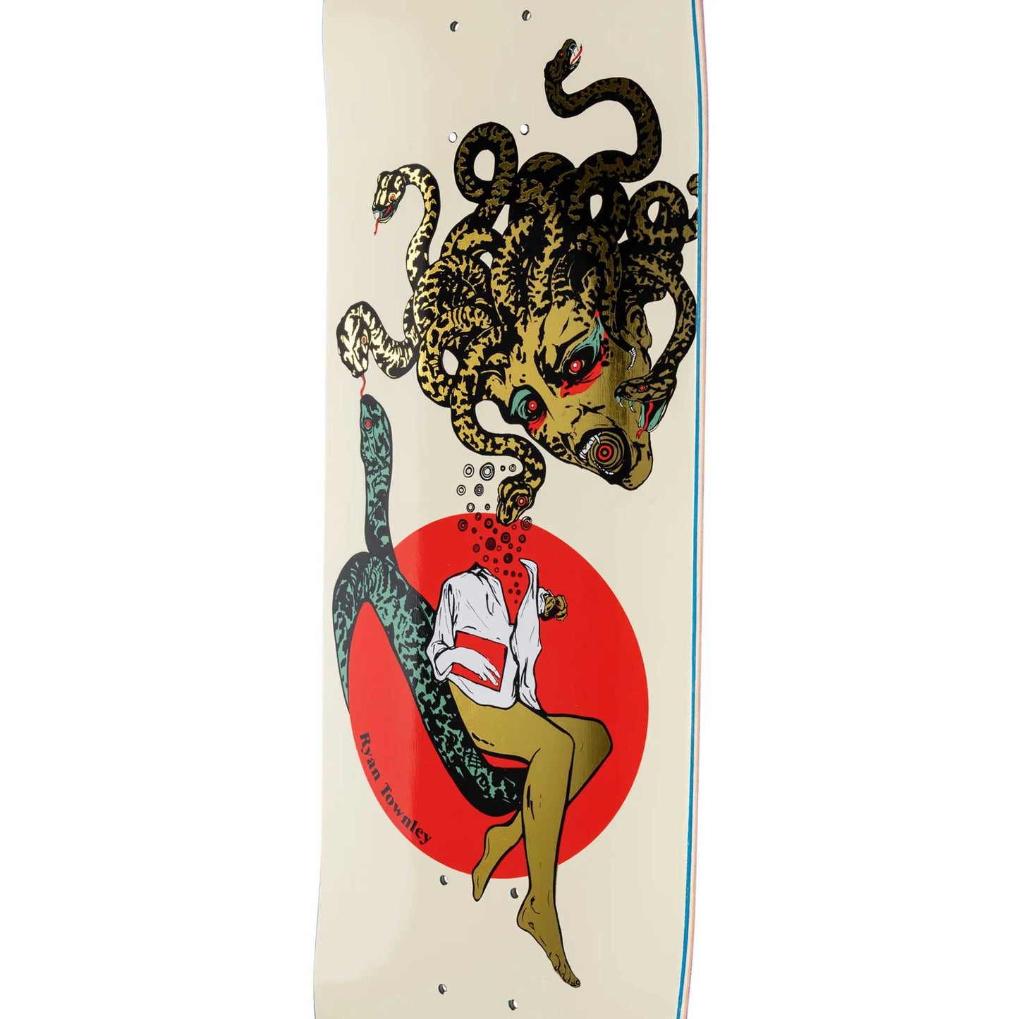 Welcome Ryan Townley Gorgon Deck, Enenra/Bone/Gold Foil (8.5”) - Tiki Room Skateboards - 3