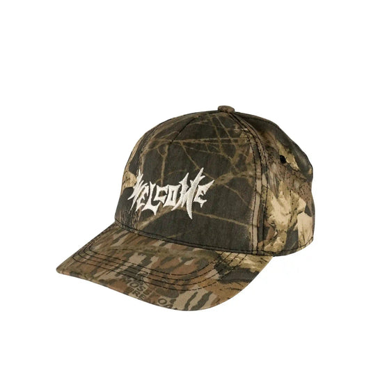 Welcome Vamp Embroidered Hat, camo - Tiki Room Skateboards - 1